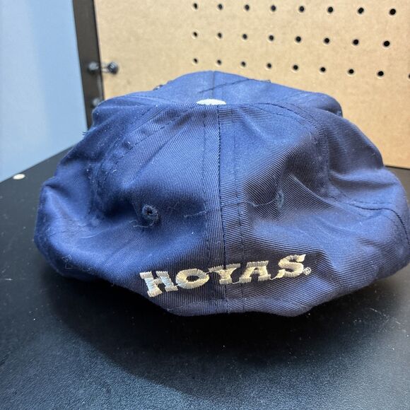 Vintage 90s Georgetown Hoyas Snapback Hat Cap NCAA Trucker Blue - Picture 5 of 12